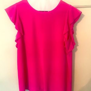 Kate Spade ruffle sleeve shirt